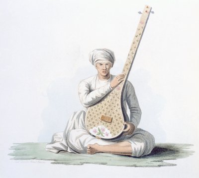 A Tumboora, musical instrument played by the higher castes, from 